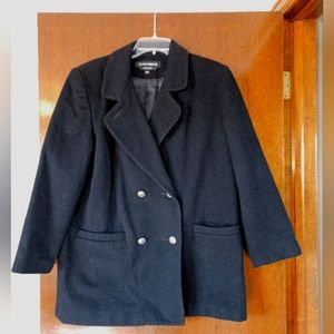 Vintage 80's Donny Brook 14P Ladies Navy Wool Short Coat. $50